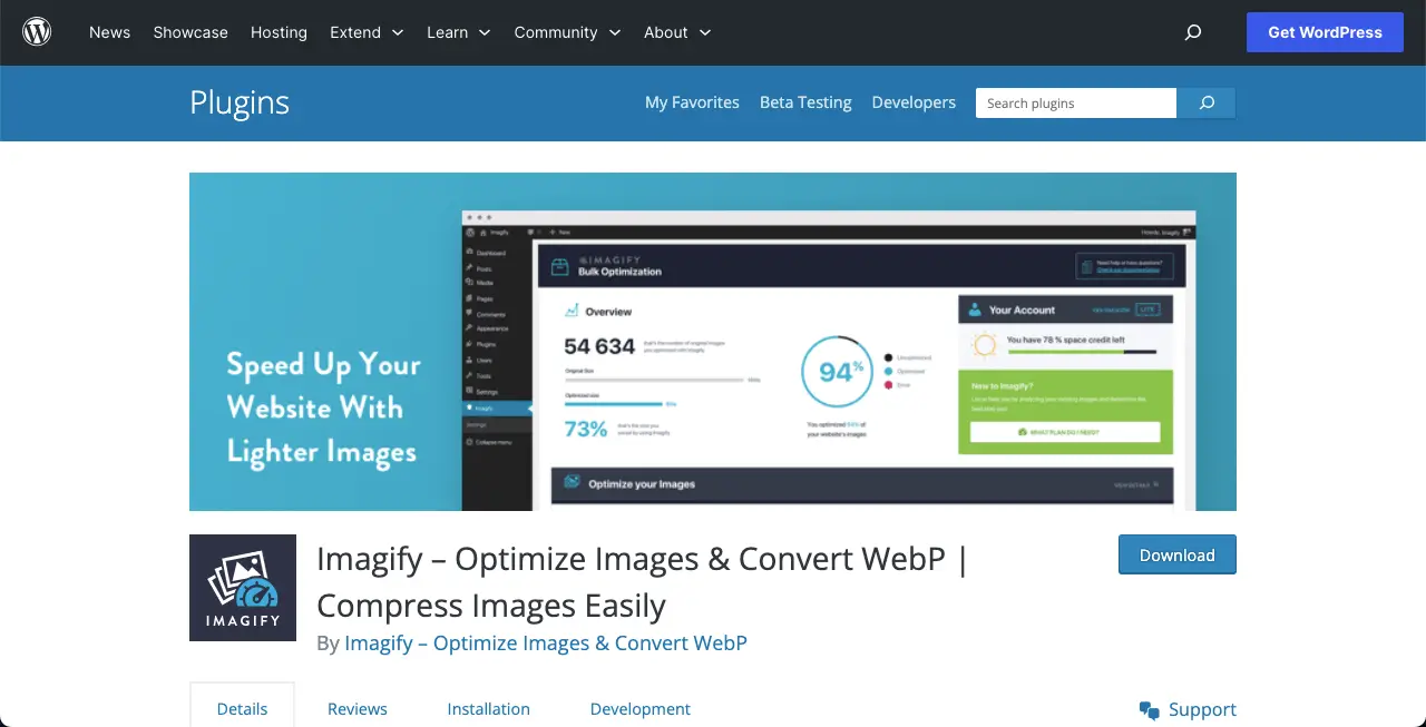 Imagify – Optimize Images & Convert WebP | Compress Images Easily