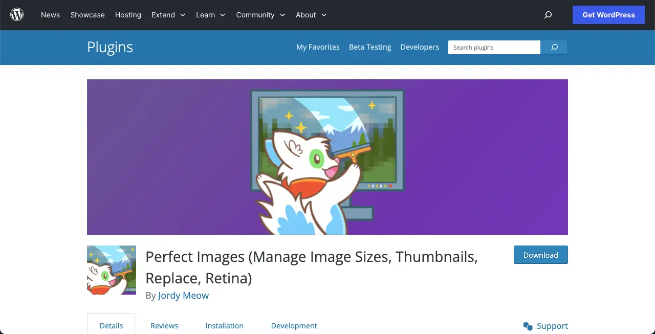 Perfect Images (Manage Image Sizes, Thumbnails, Replace, Retina)