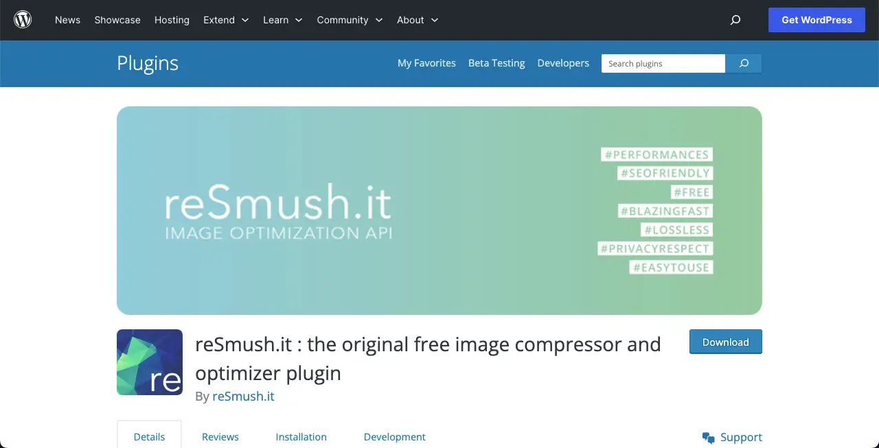 reSmush.it : the original free image compressor and optimizer plugin