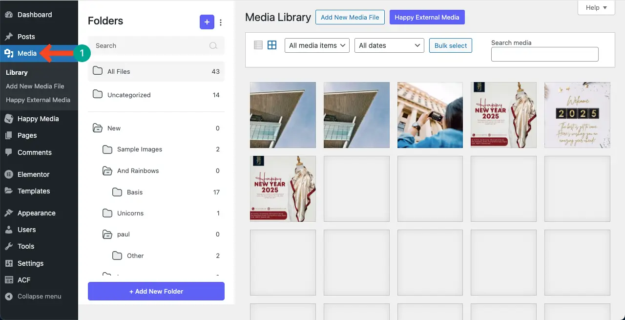 Go to your WordPress Media Library