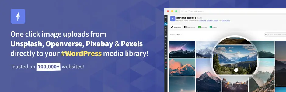 5 Best WordPress Stock Image Plugins 3 Instant Images plugin