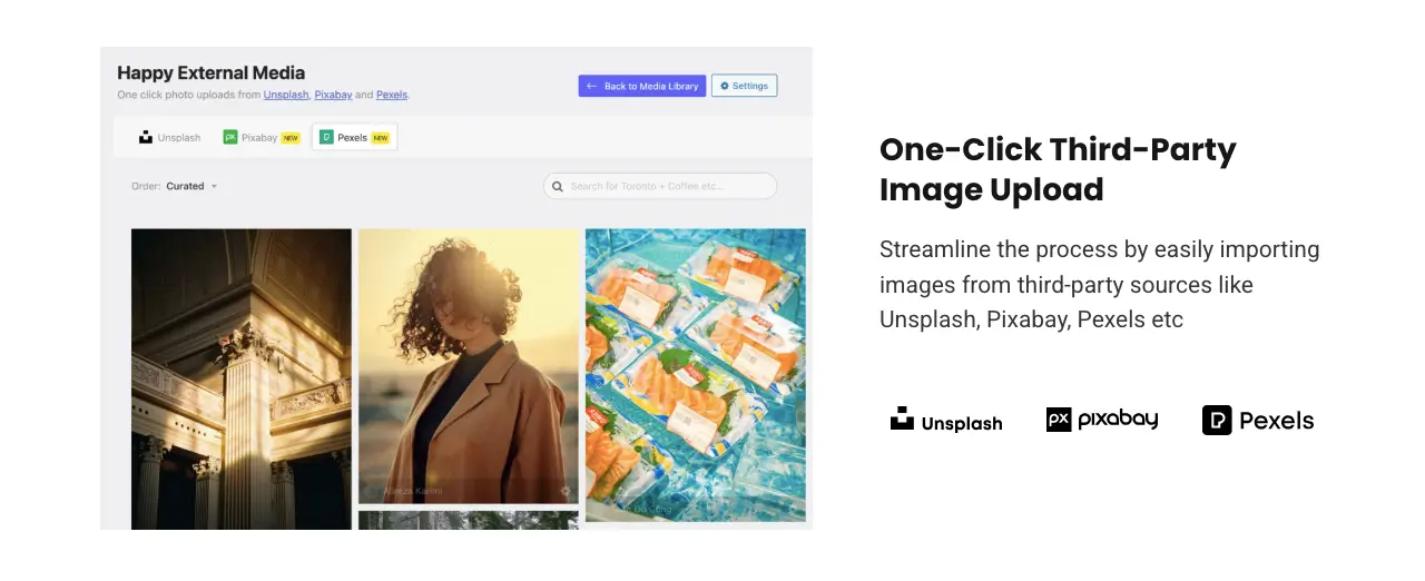 Real Media Library vs HappyMedia: Choosing the Best WordPress Media Library Manager 7 Integration with stock image platforms