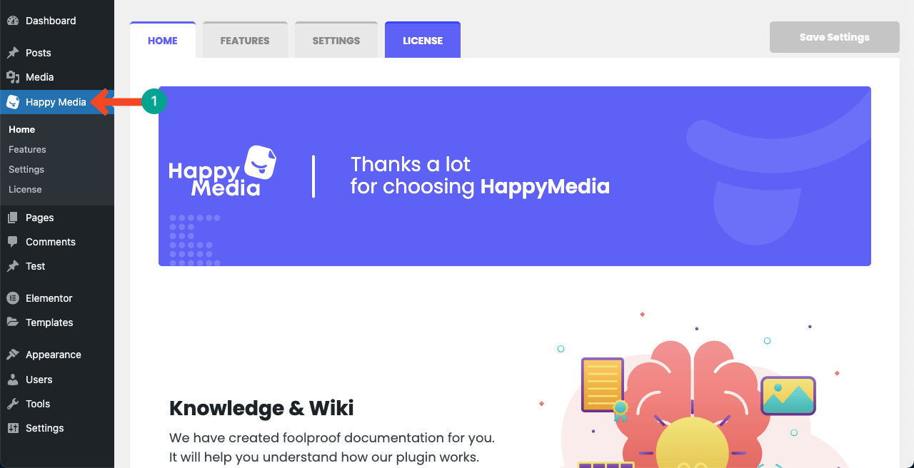 Install and Activate the HappyMedia Plugin